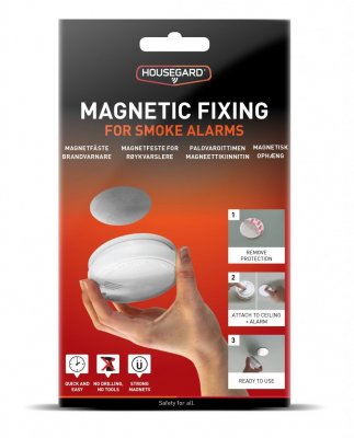 Magnetfäste till brandvarnare - slipp skruvhål i taket!