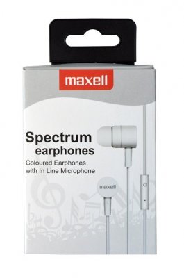 Maxell Spectrum Earphone White - 10pack
